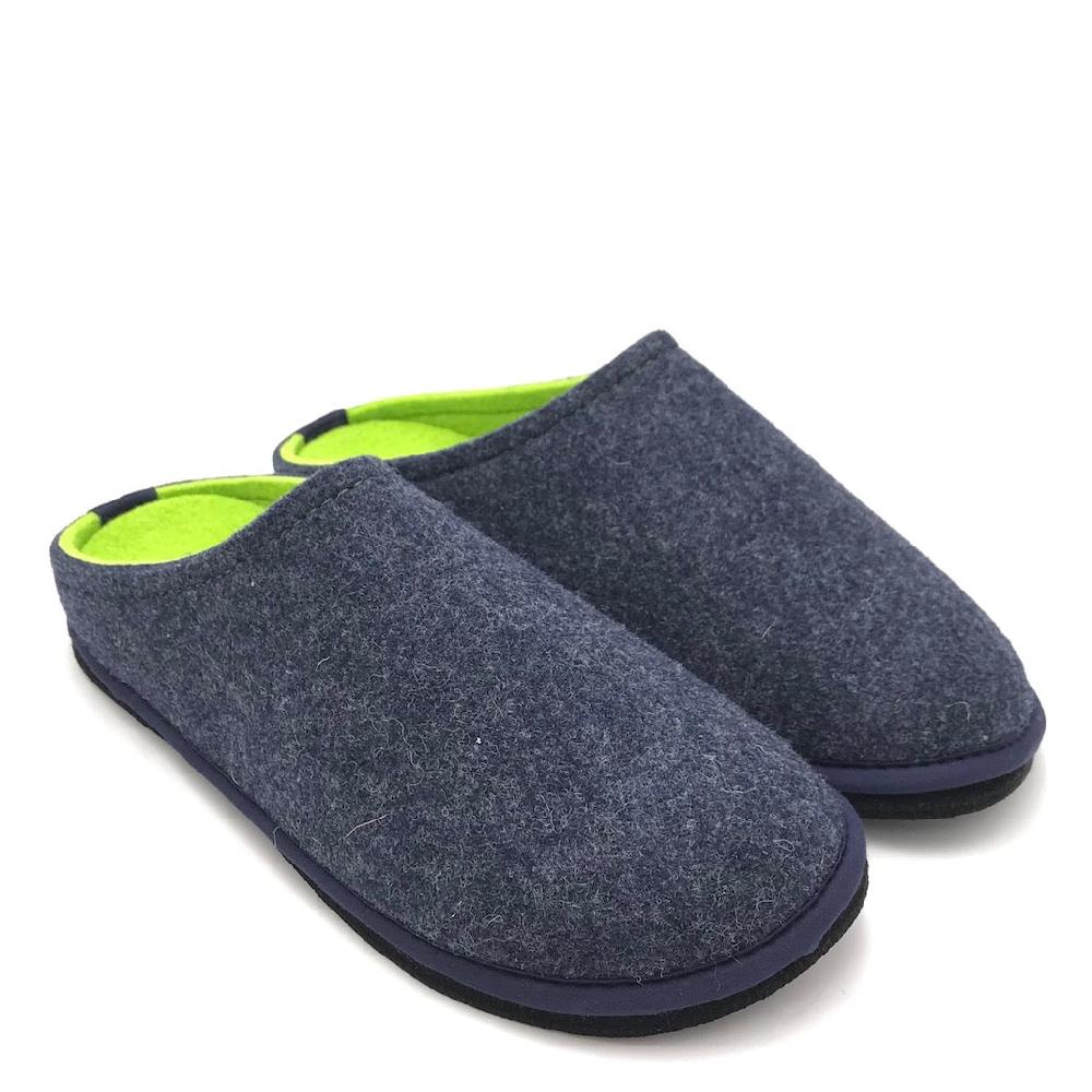 Zulian Calzature Ciabatta Easy Bicolor Blu-verde Fluo