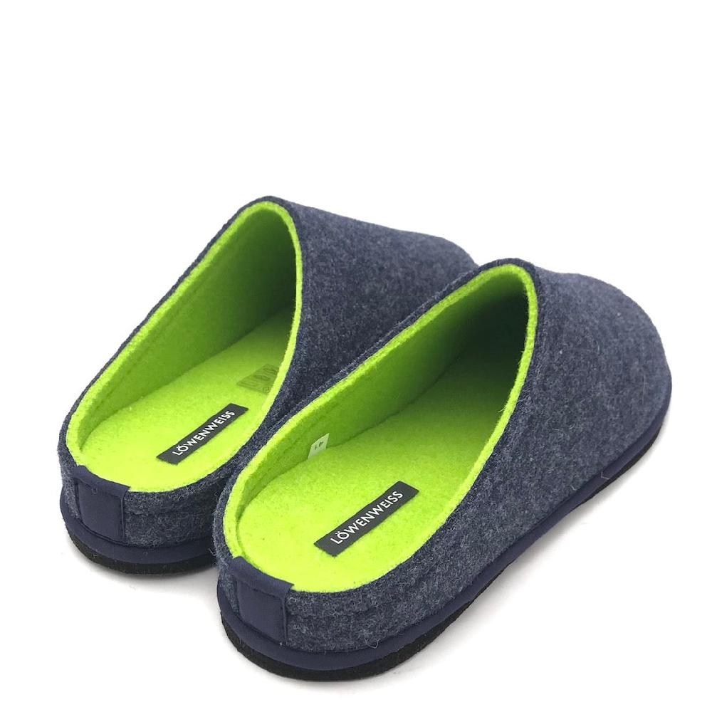 Zulian Calzature Ciabatta Easy Bicolor Blu-verde Fluo