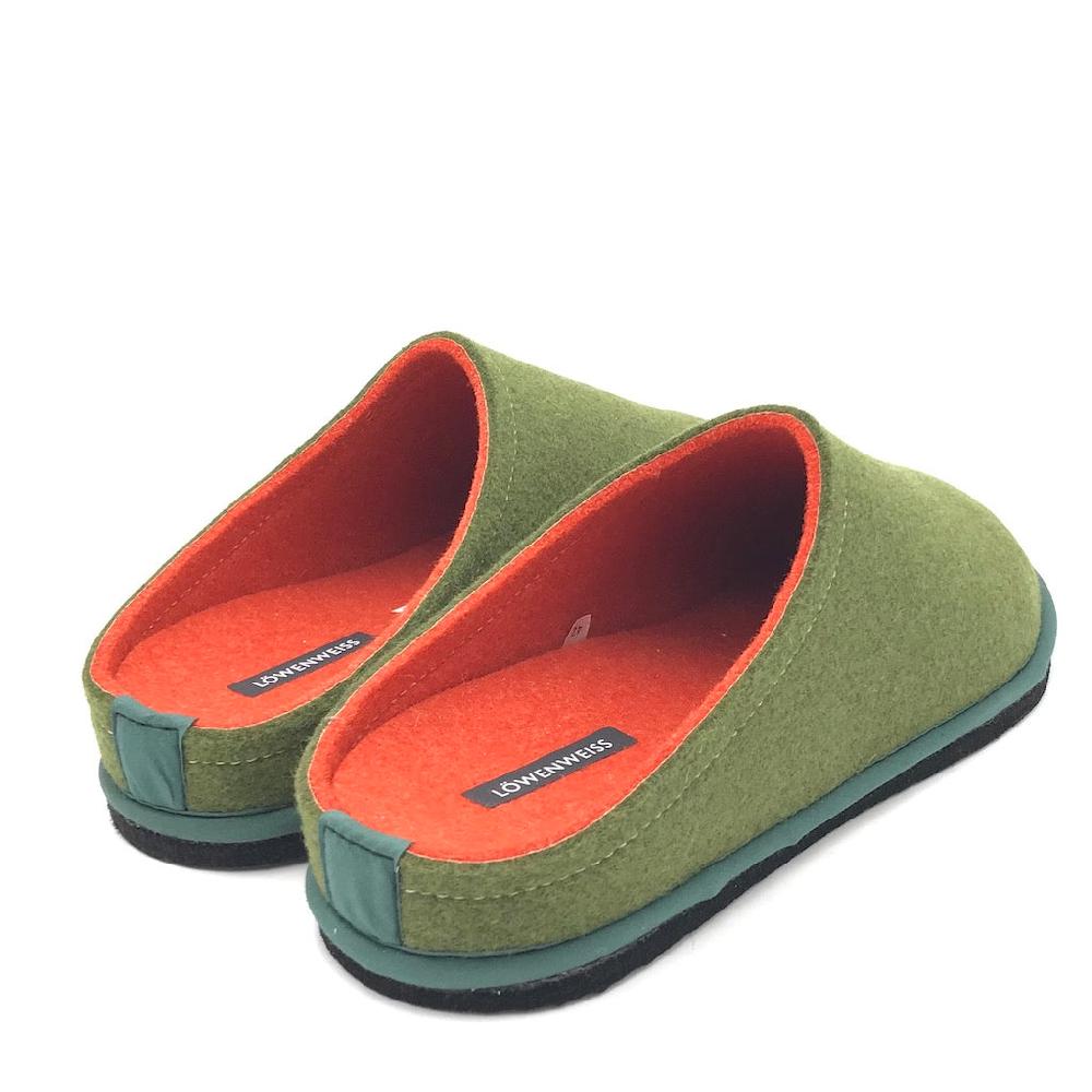 Zulian Calzature Ciabatta Easy Bicolor Muschio-arancione