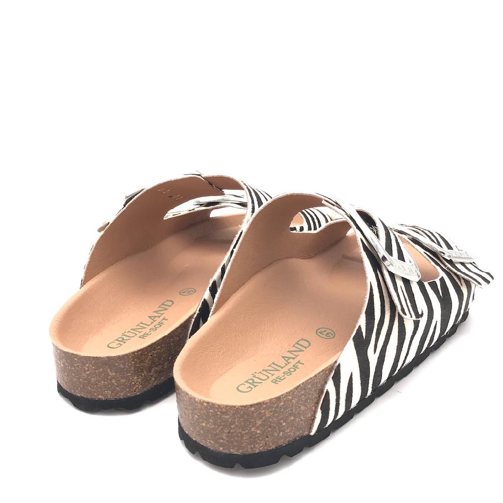 Zulian Calzature Ciabatta Enny Doppia Fibbia Cavallino Zebrato