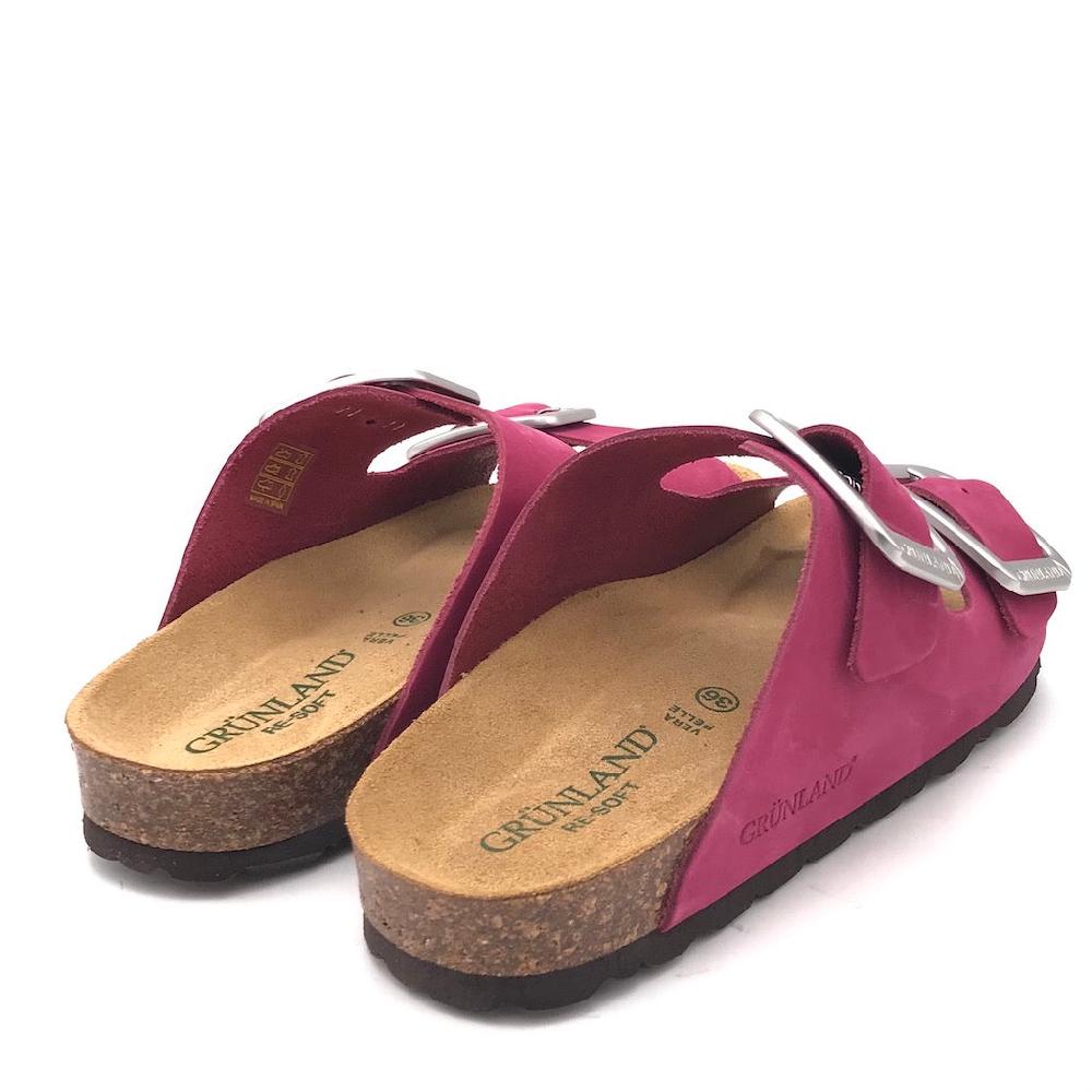 Zulian Calzature Ciabatta Sara Doppia Fibbia Nabuk Porpora