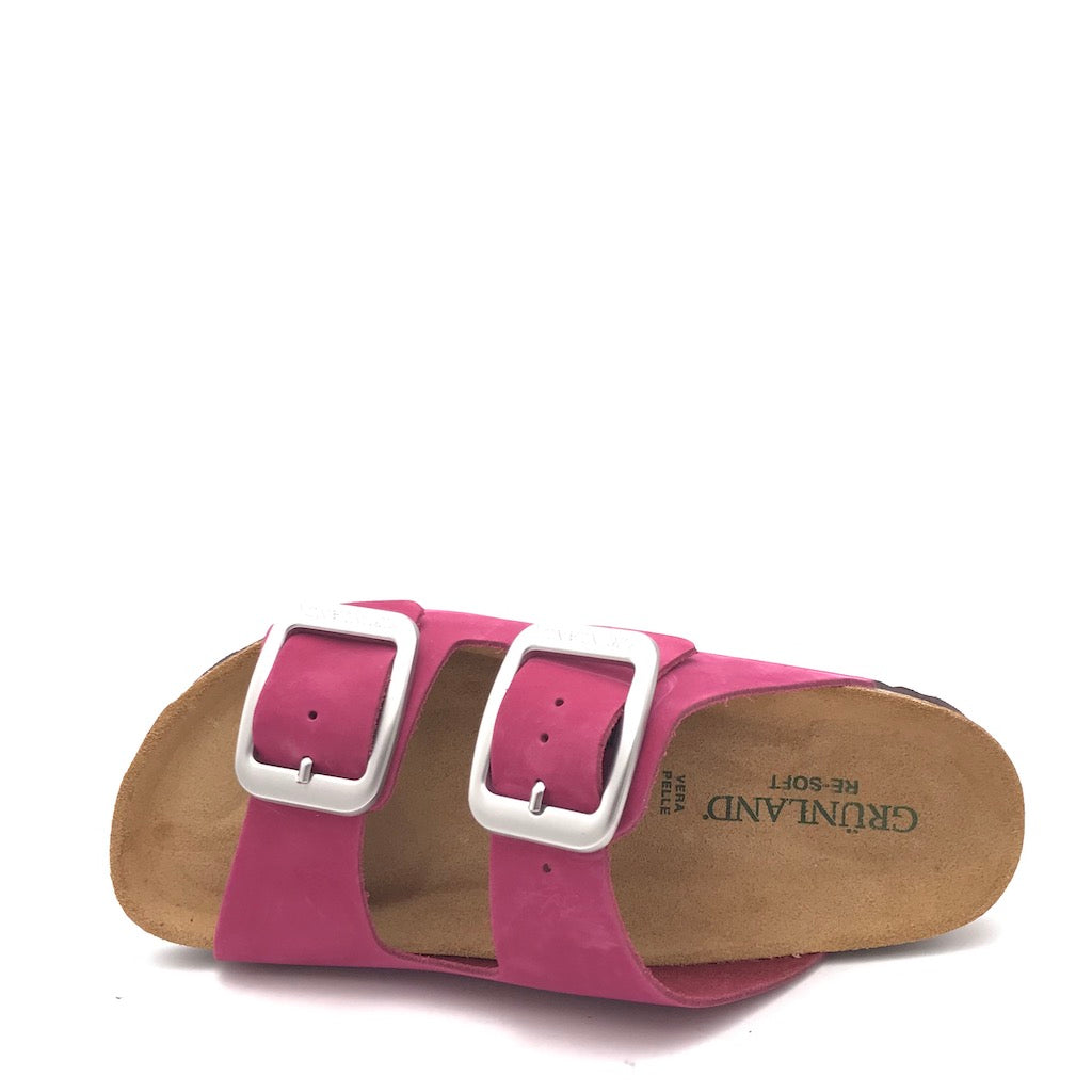 Zulian Calzature Ciabatta Sara Doppia Fibbia Nabuk Porpora