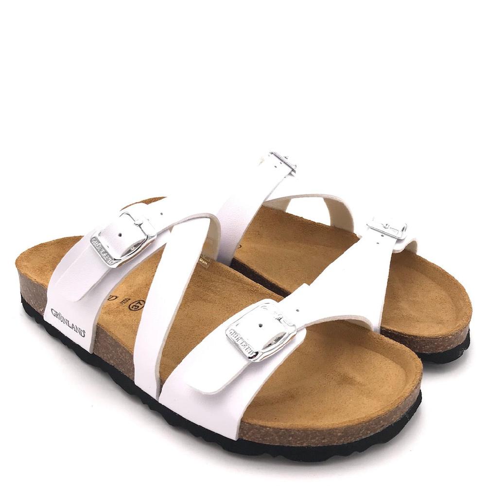 Zulian Calzature Ciabatta Sara Fascia Incrociata Bianca