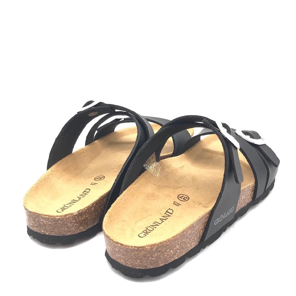 Zulian Calzature Ciabatta Sara Fascia Incrociata Nera