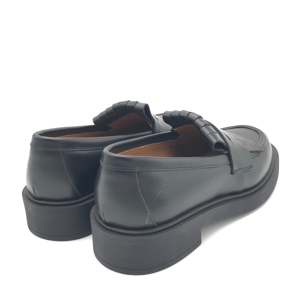 Zulian Calzature Mocassino College Frangia In Pelle Nera