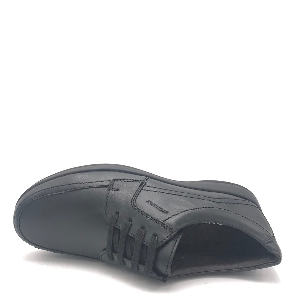 Zulian Calzature Scarpa Season Allacciata In Nappa Nera