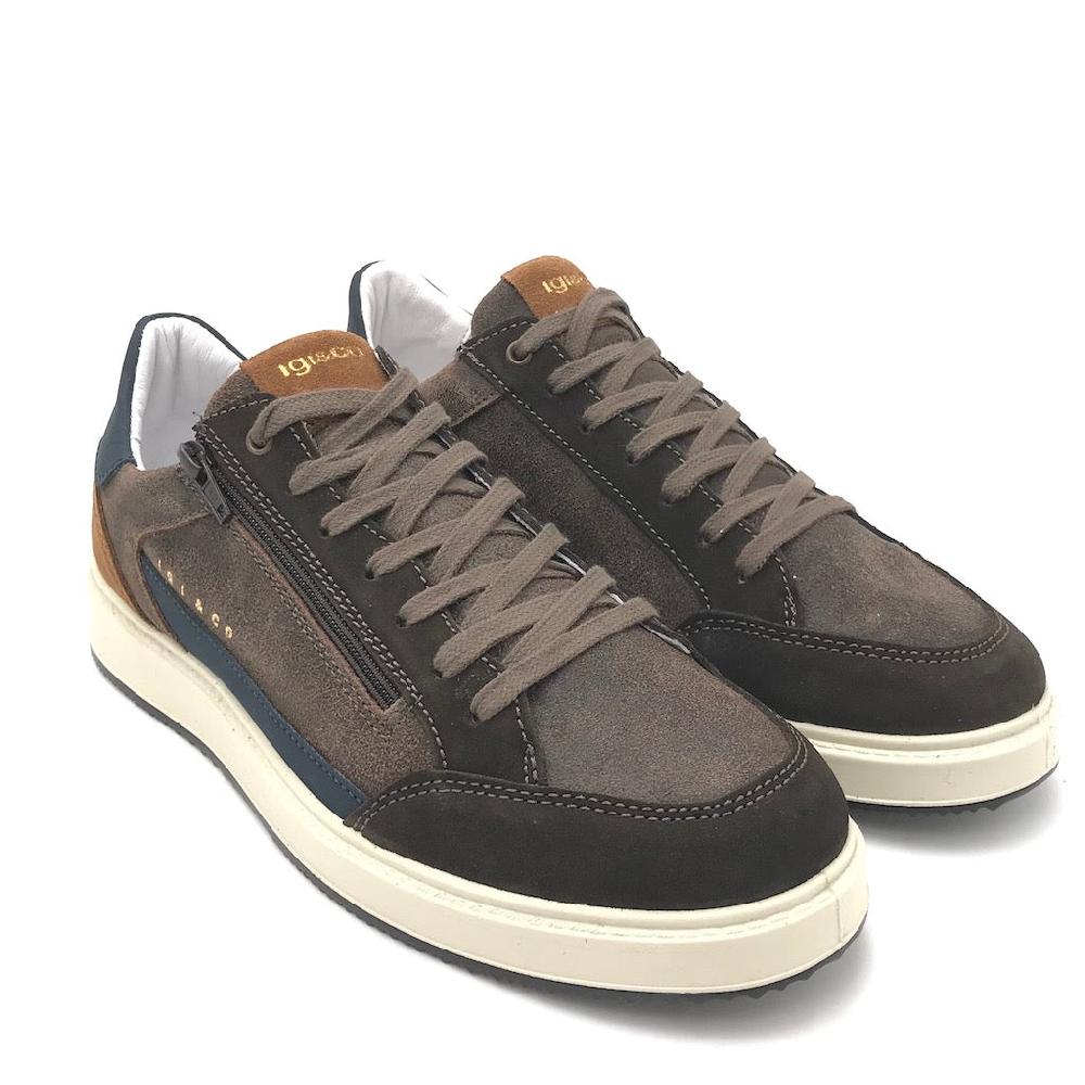 Zulian Calzature Sneakers Santiago Camoscio Marrone-blu
