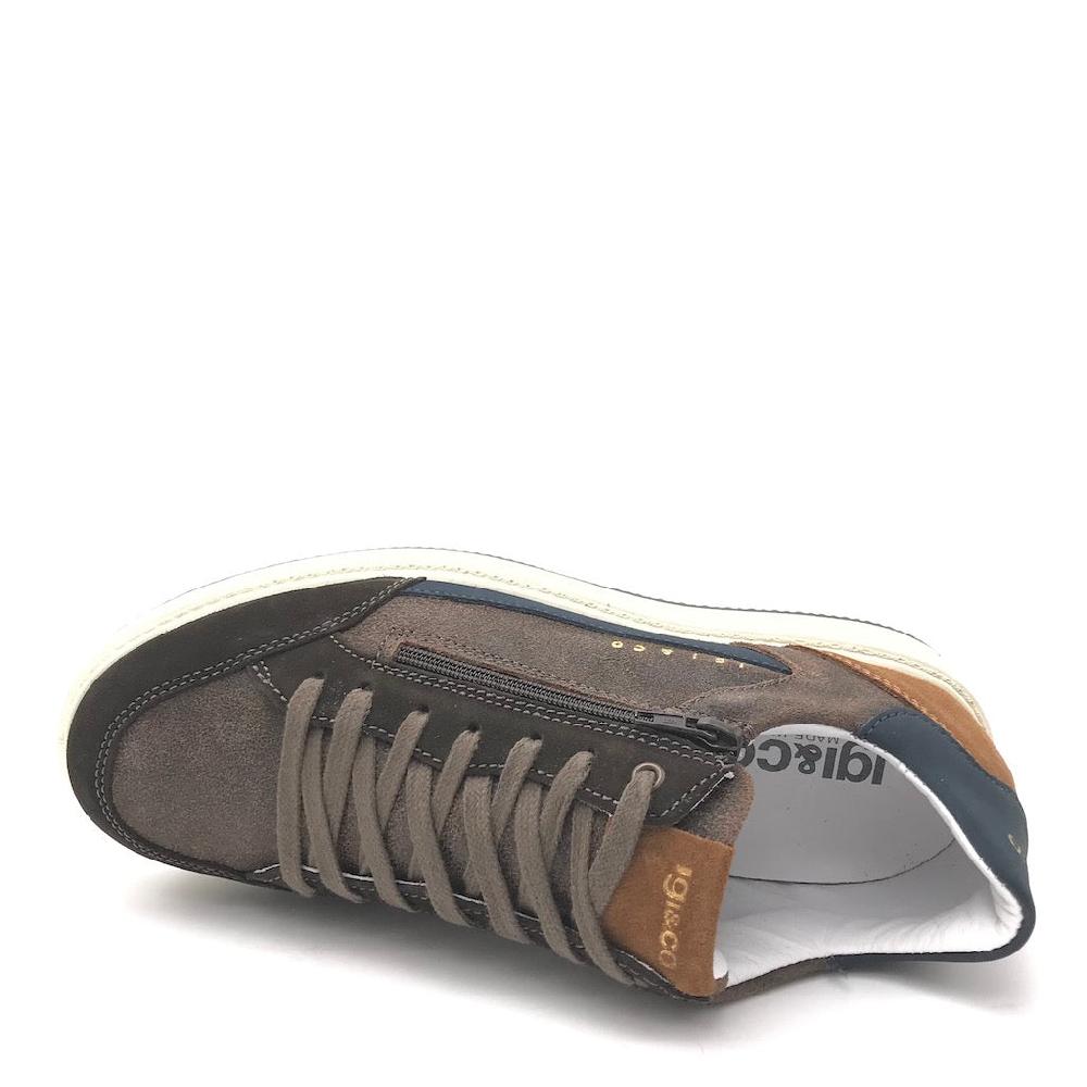 Zulian Calzature Sneakers Santiago Camoscio Marrone-blu