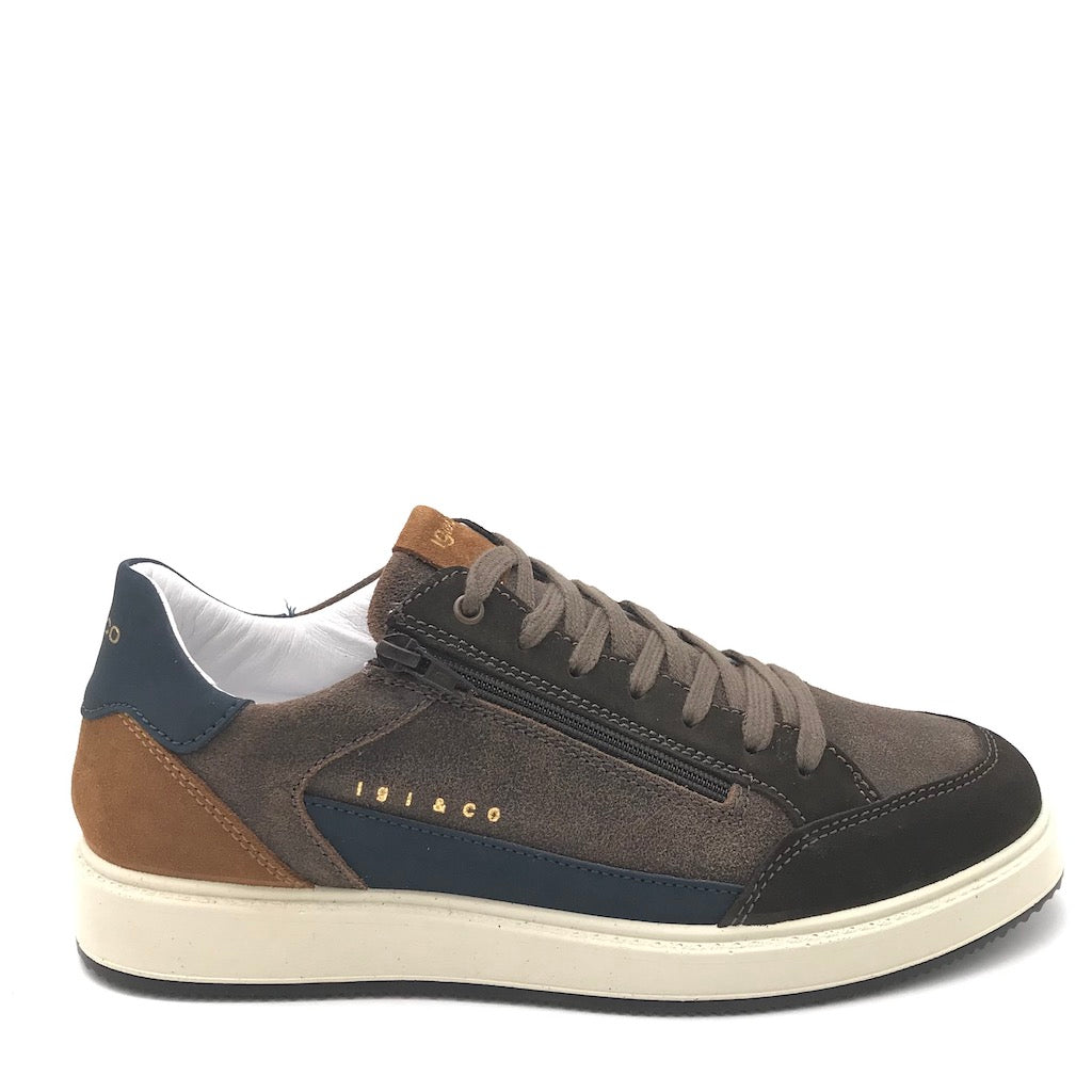 Zulian Calzature Sneakers Santiago camoscio marrone-blu