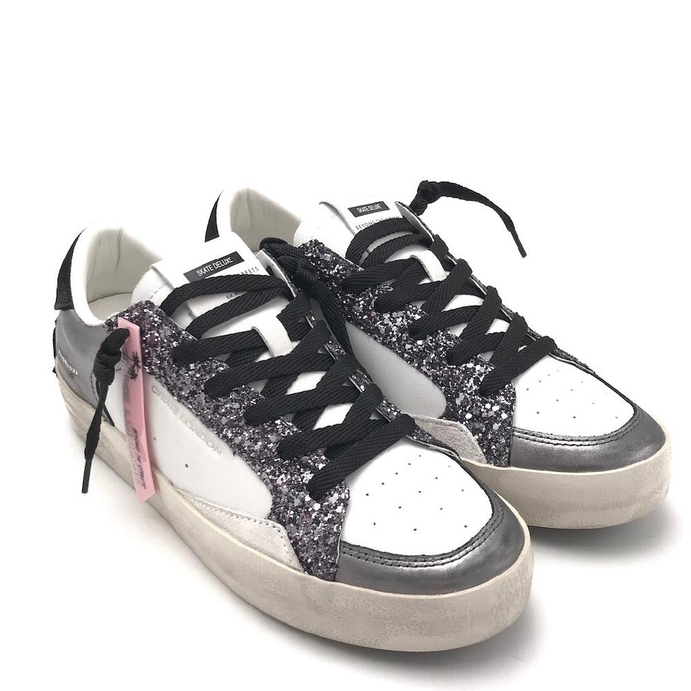 Zulian Calzature Sneakers SK8 Delux Bianca-antracite