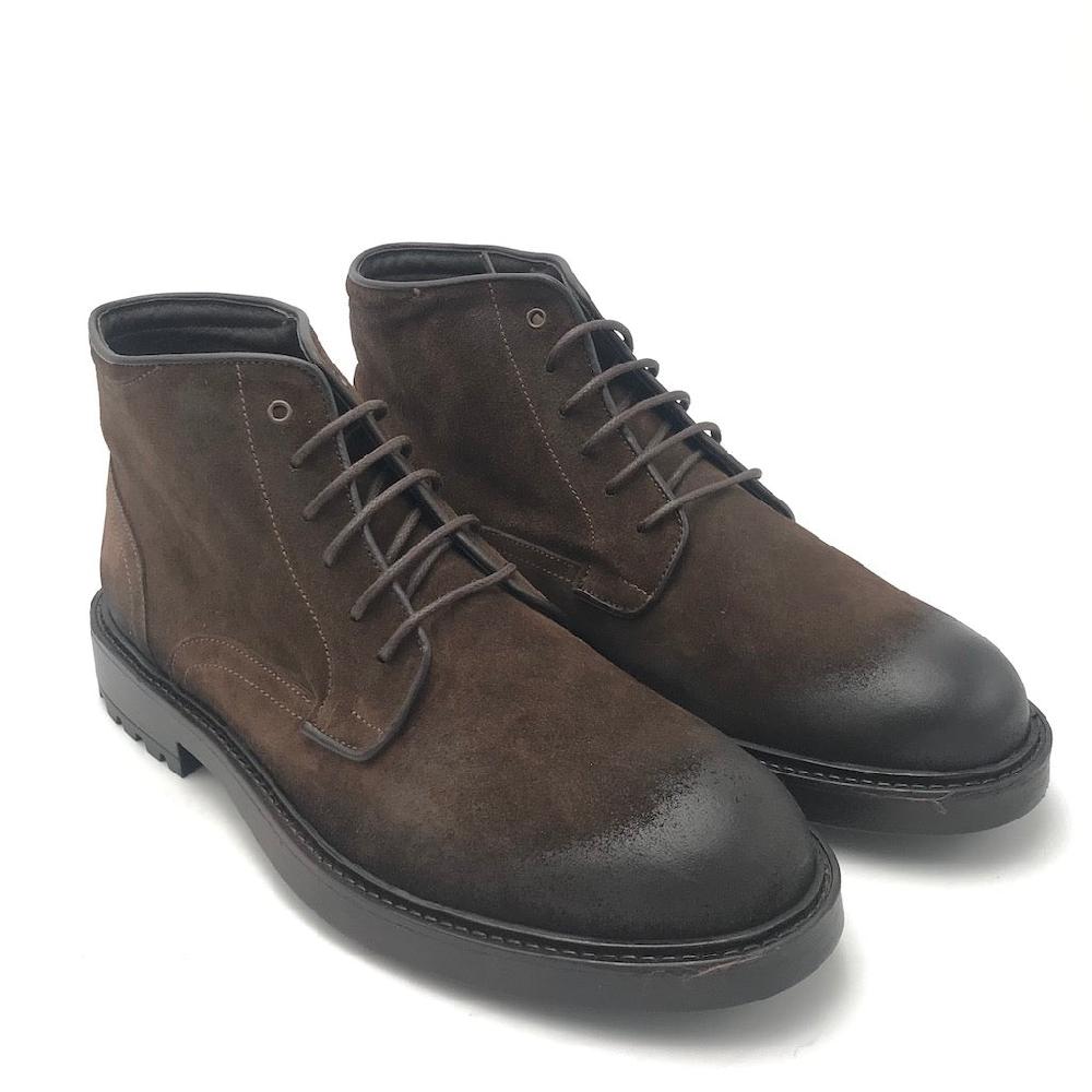 Zulian Calzature Stivaletto In Crosta Anticata Terra