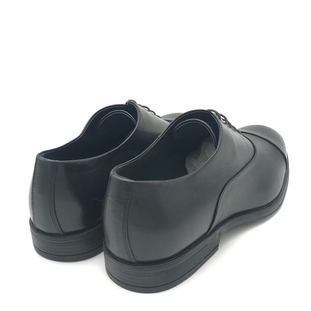 Zulian Calzature Stringata Francesina Semilucida Nera