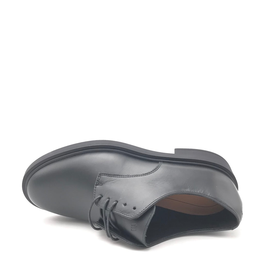 Zulian Calzature Allacciata In Pelle Nera