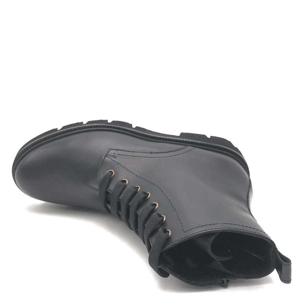 Zulian Calzature Anfibio In Vitello Nero