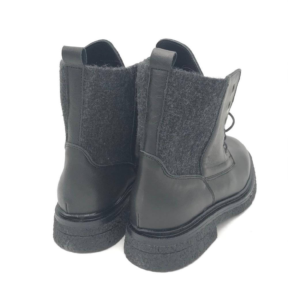 Zulian Calzature Anfibio Kipp In Pelle Nera