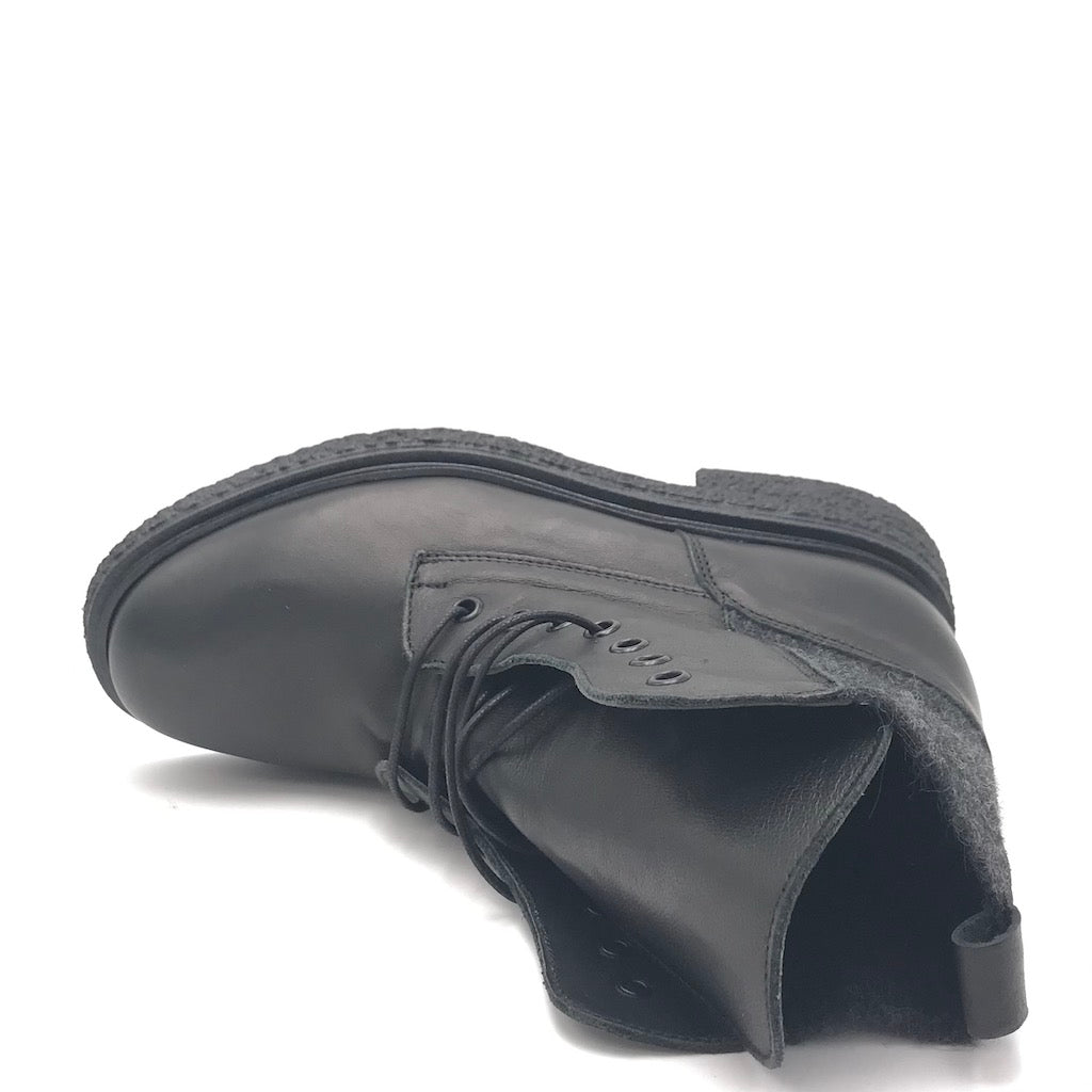 Zulian Calzature Anfibio Kipp In Pelle Nera