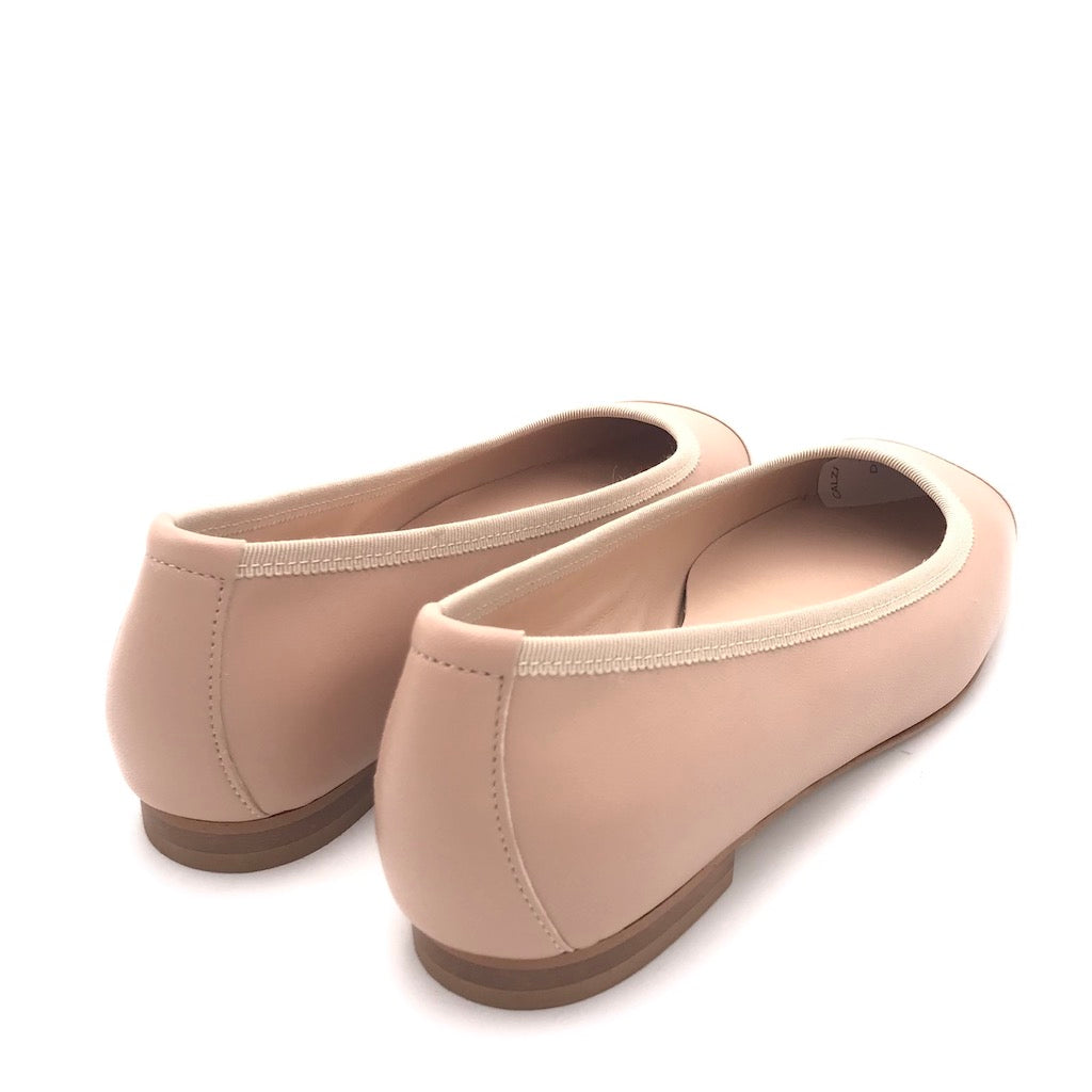 Zulian Calzature Ballerina Bi-colore Cipria