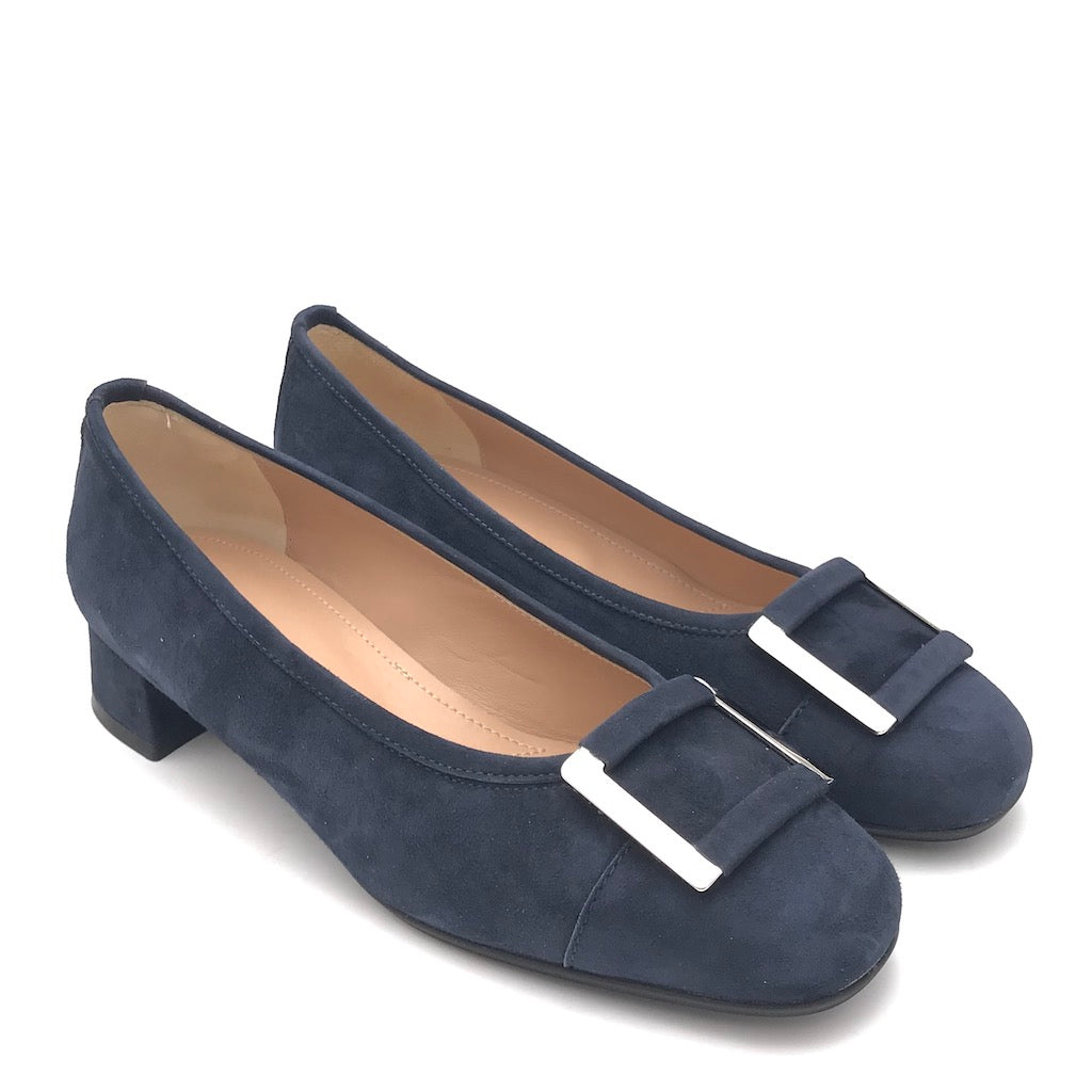 Zulian Calzature Ballerina In Camoscio Blu