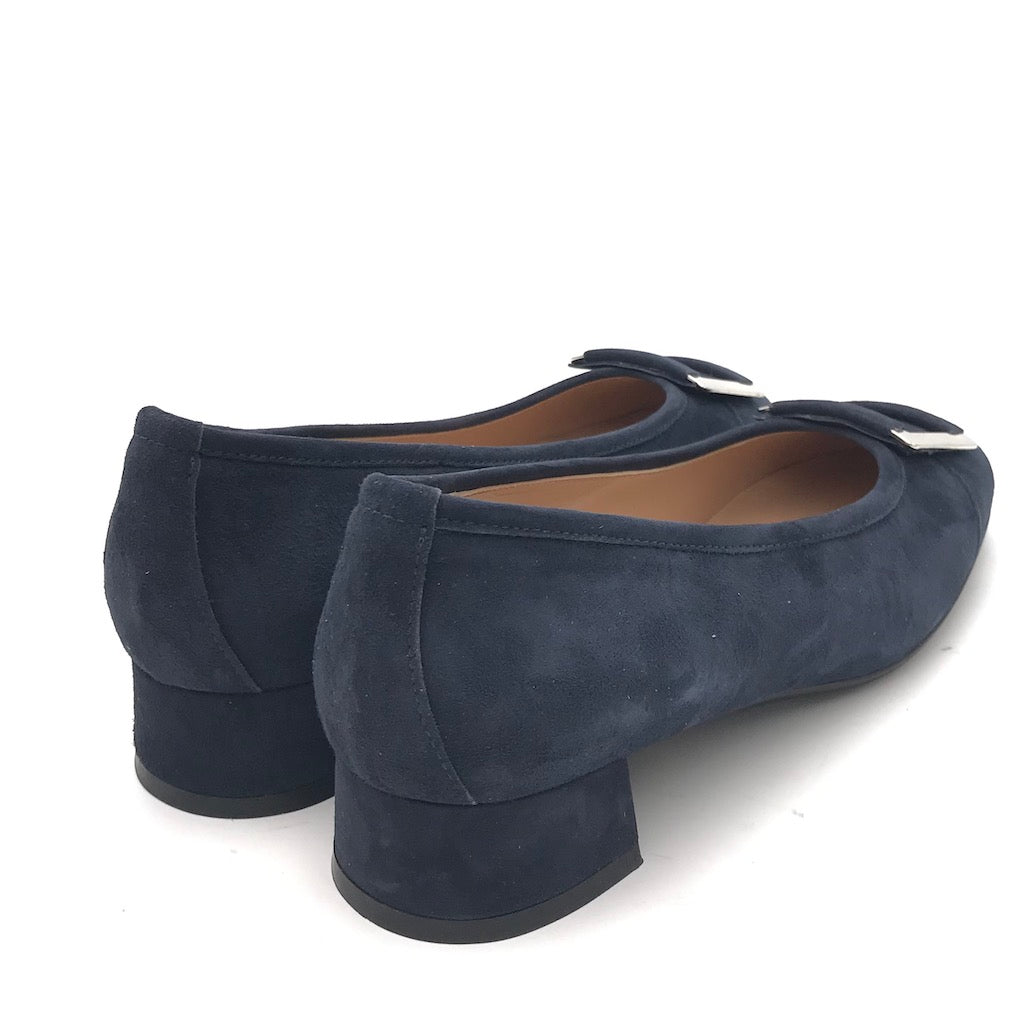 Zulian Calzature Ballerina In Camoscio Blu