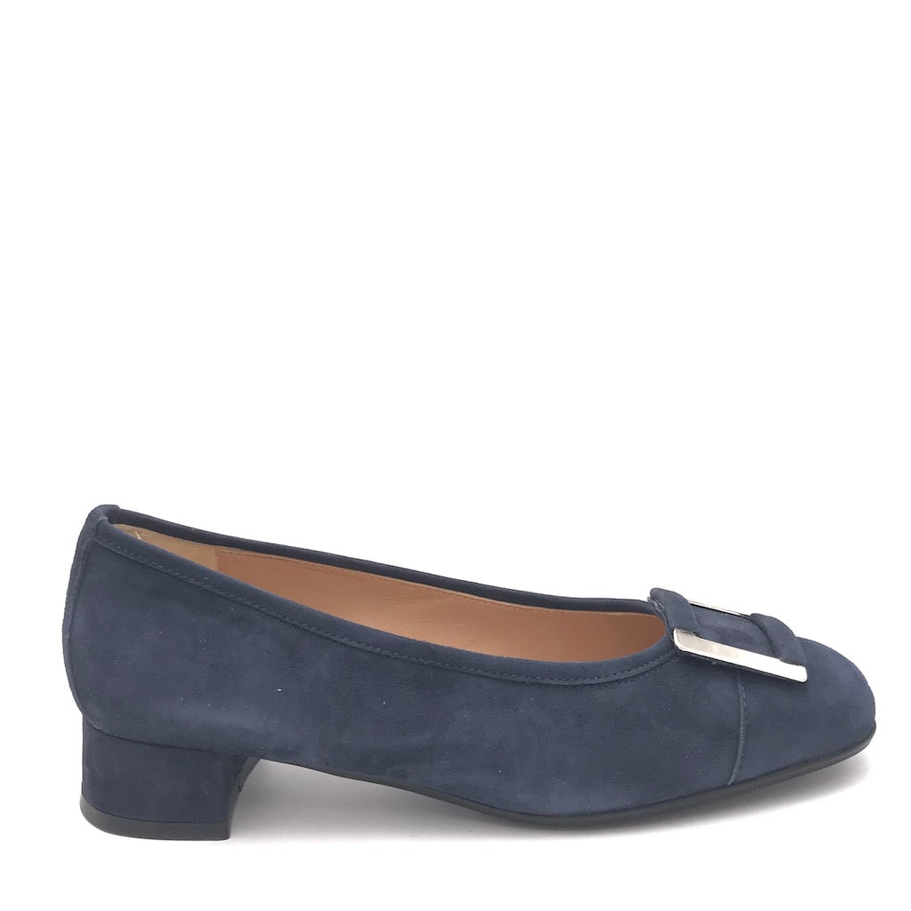 Zulian Calzature Ballerina in camoscio blu