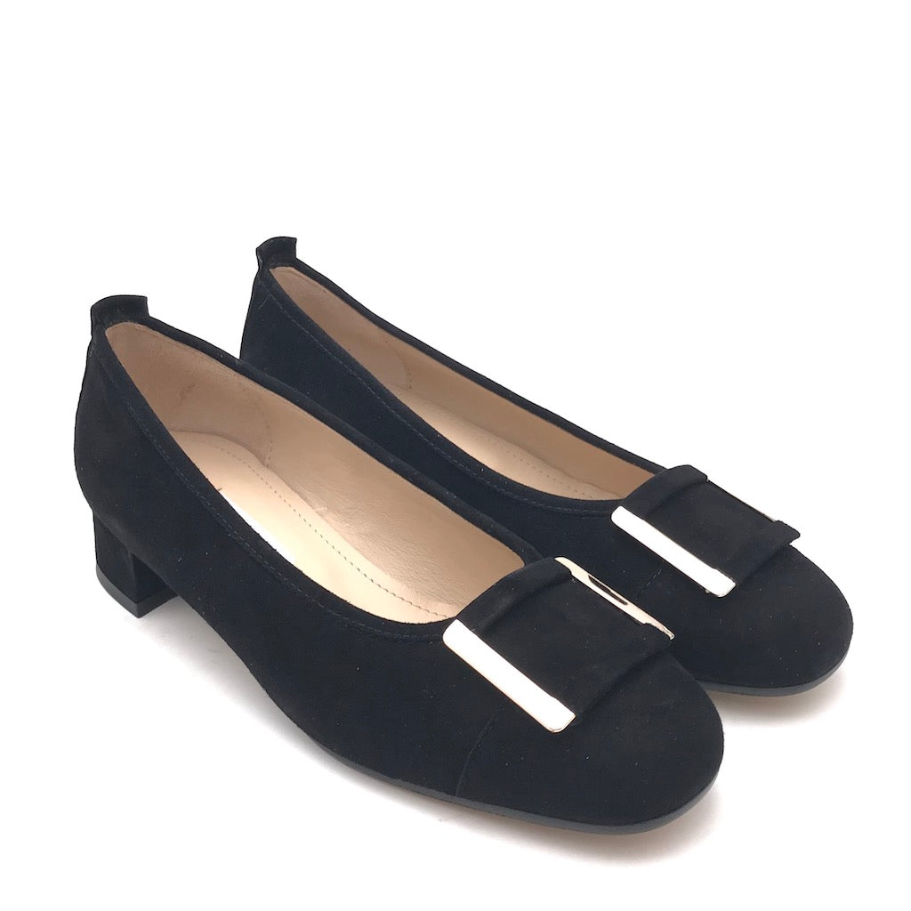 Zulian Calzature Ballerina In Camoscio Nero