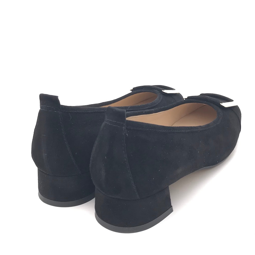 Zulian Calzature Ballerina In Camoscio Nero