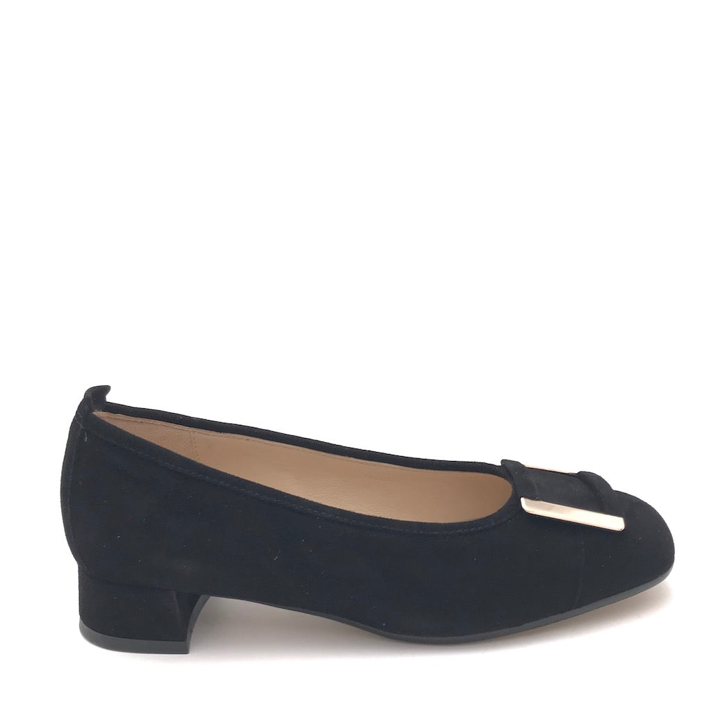 Zulian Calzature Ballerina in camoscio nero