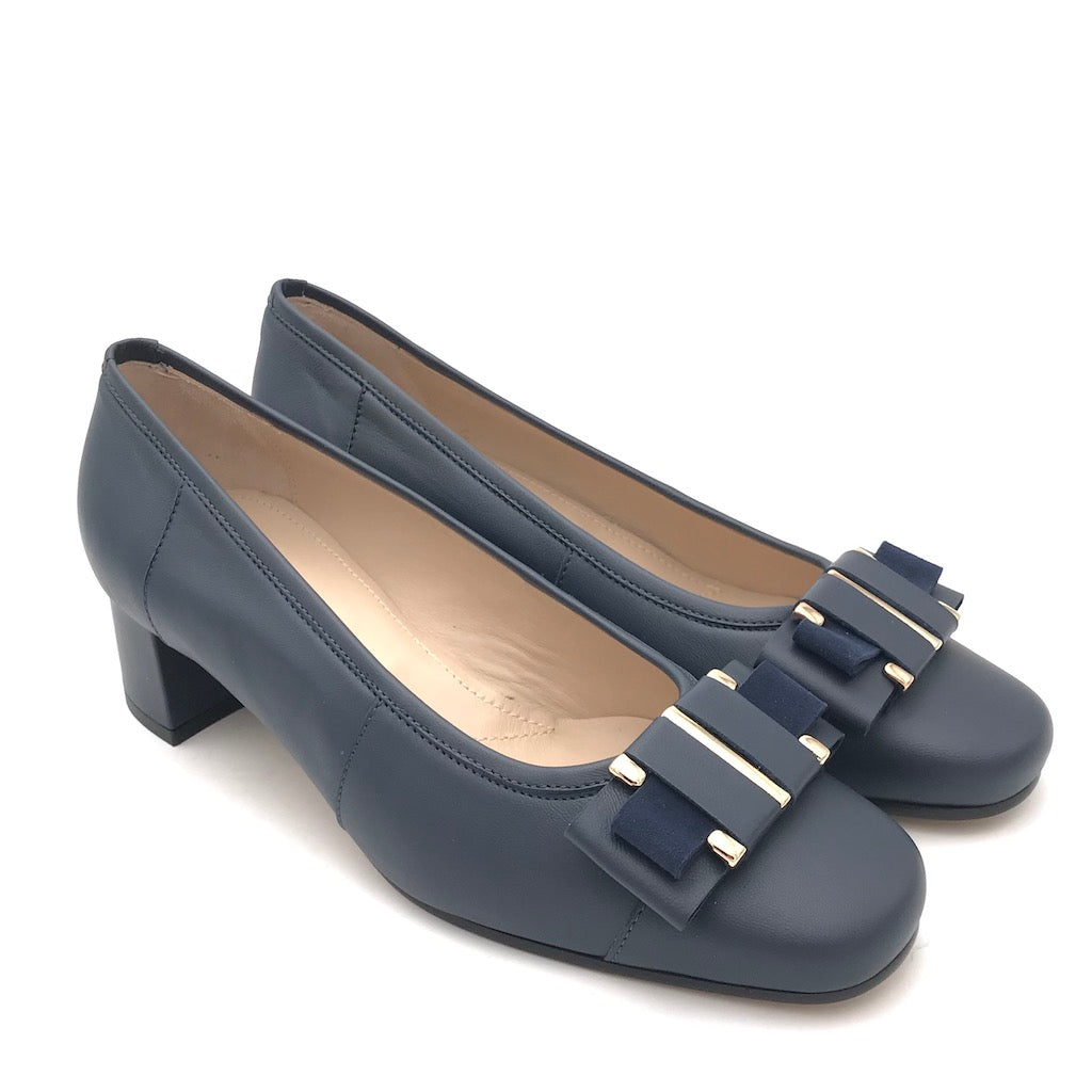 Zulian Calzature Ballerina In Pelle Blu