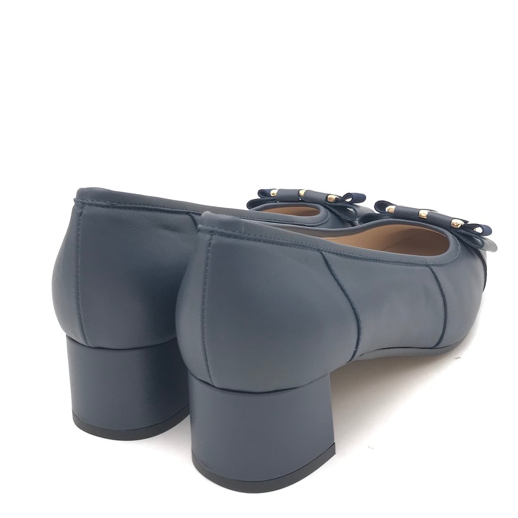 Zulian Calzature Ballerina In Pelle Blu