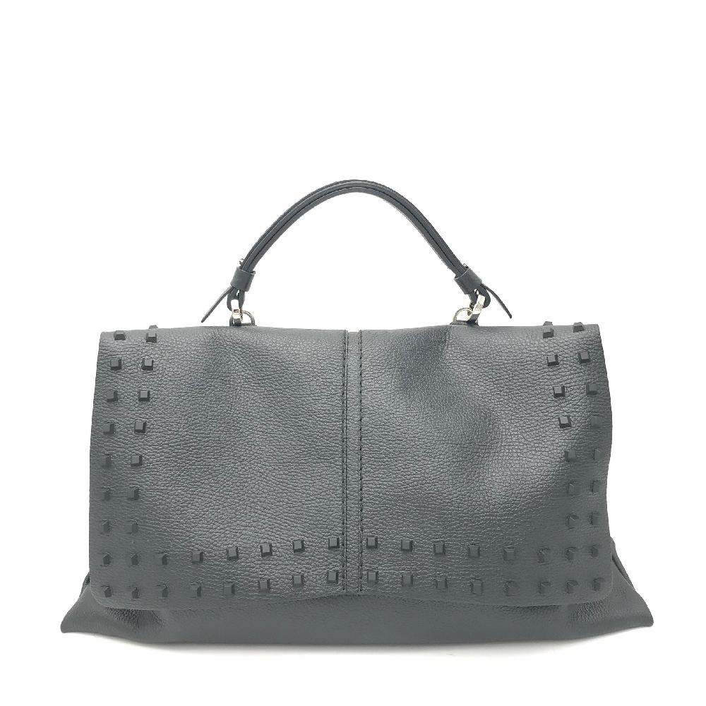 Zulian Calzature Borsa Kendal large nera borchie