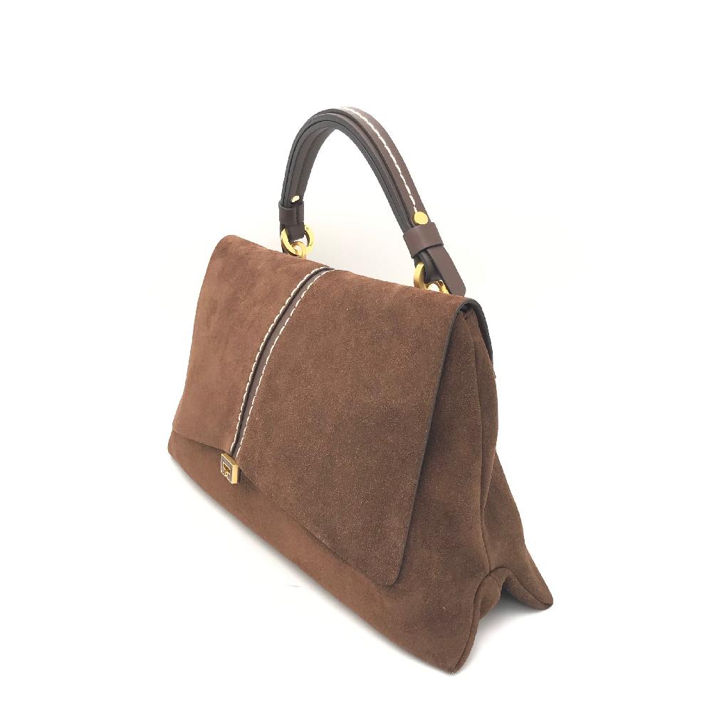 Zulian Calzature Borsa Kendall Camoscio Marrone