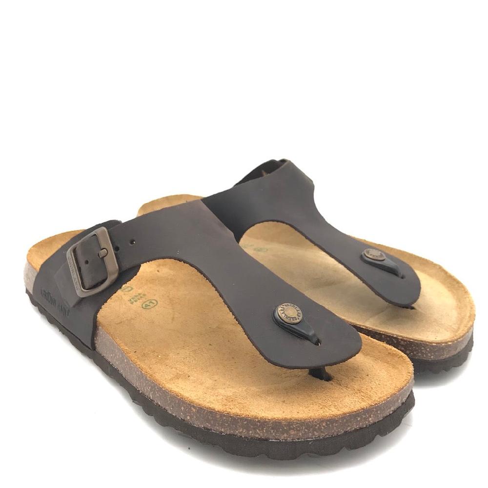 Zulian Calzature Ciabatta Bobo Infradito Mogano