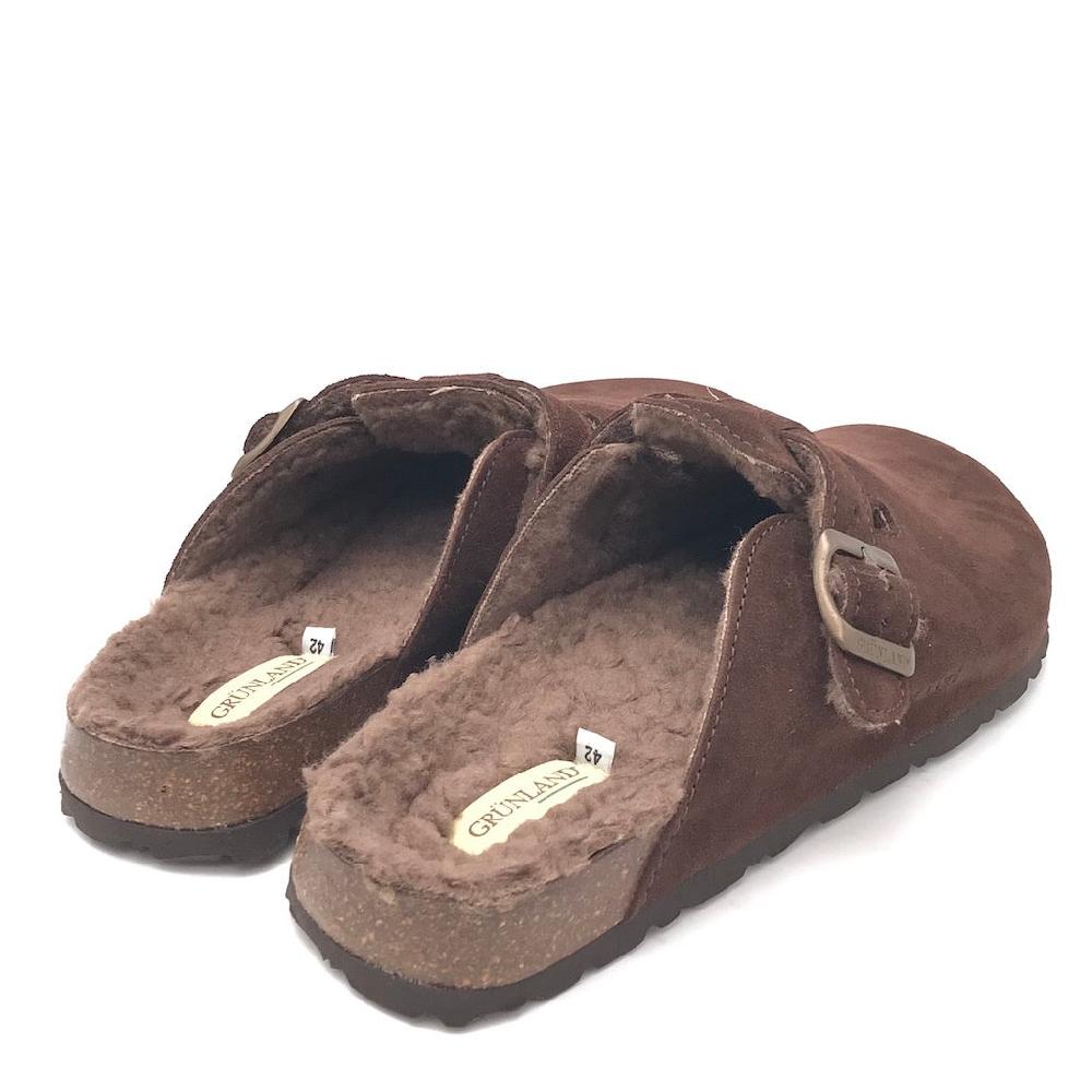 Zulian Calzature Ciabatta Bobo Shearling Marrone