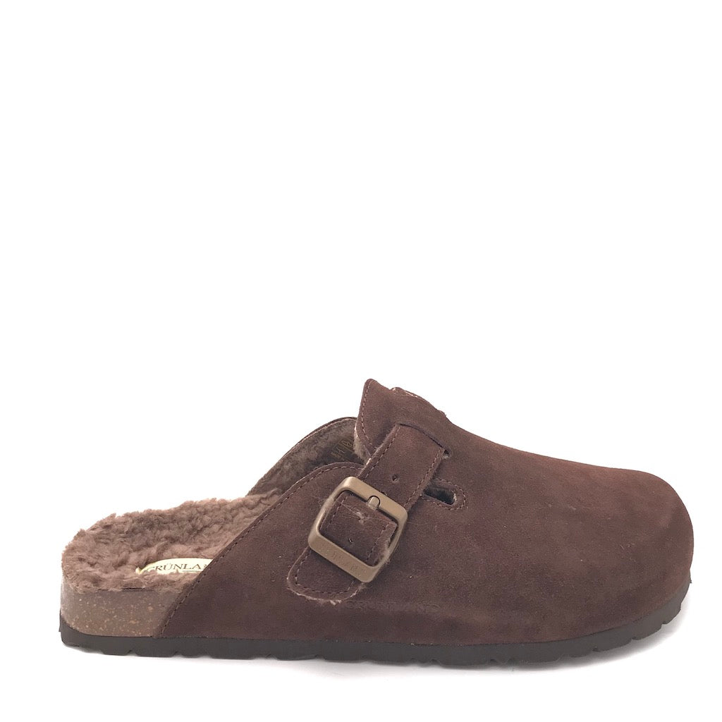 Zulian Calzature Ciabatta Bobo shearling marrone