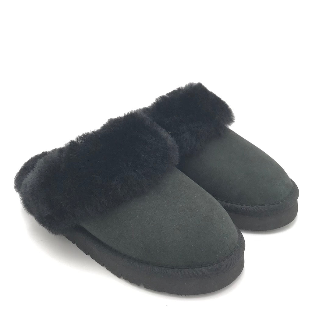 Zulian Calzature Ciabatta Chou Nero