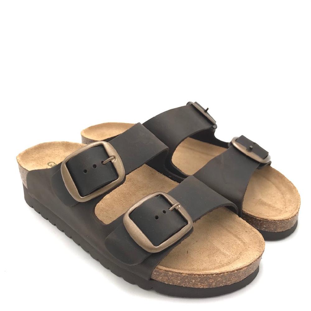 Zulian Calzature Ciabatta Hola Doppia Fibbia Moro