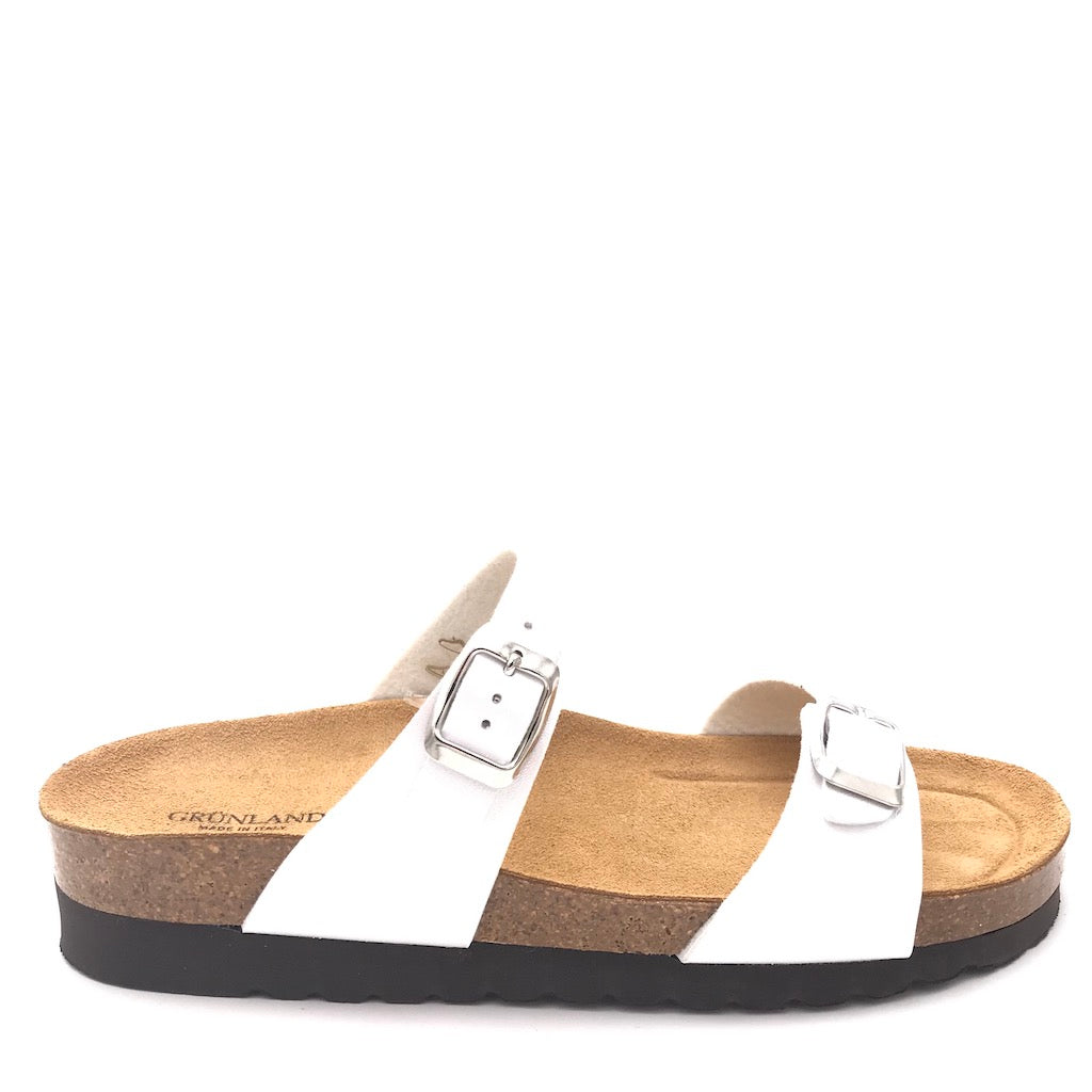 Zulian Calzature Ciabatta Hola doppia fibbia perla