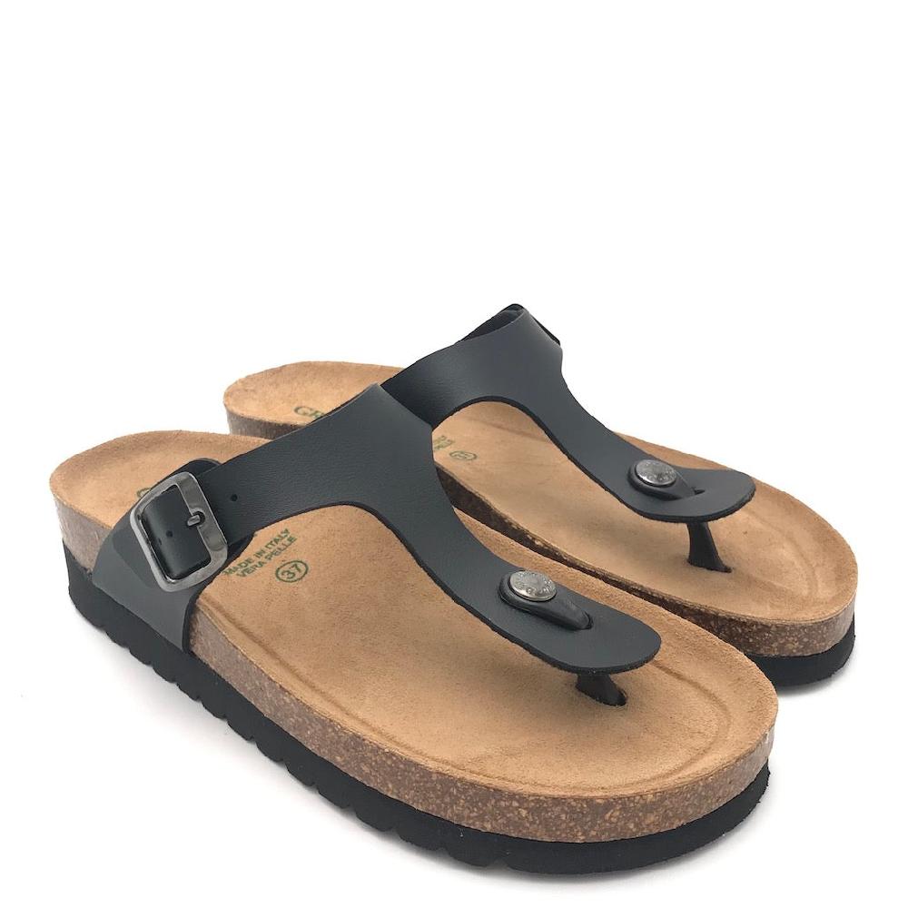 Zulian Calzature Ciabatta Hola Infradito Nero