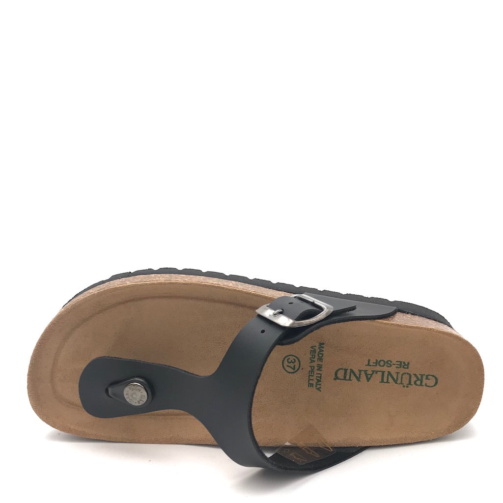 Zulian Calzature Ciabatta Hola Infradito Nero