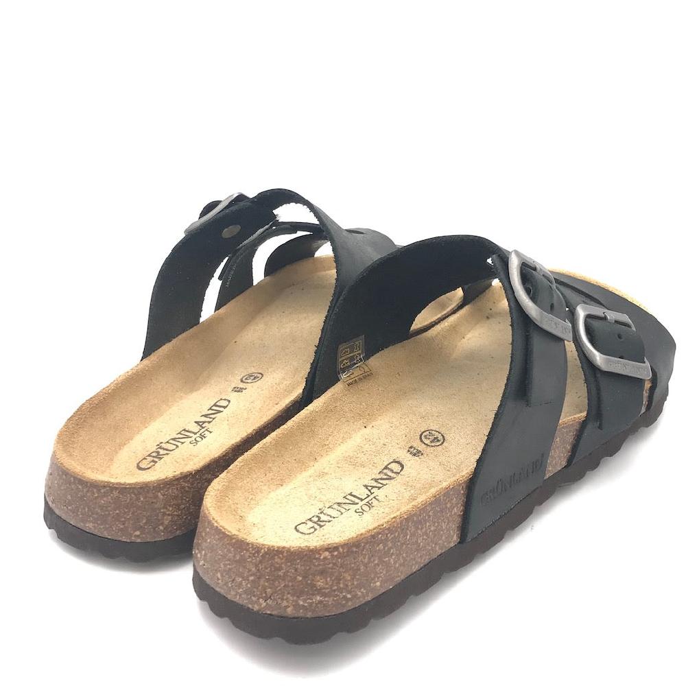 Zulian Calzature Ciabatta Incrociata Bobo Nera