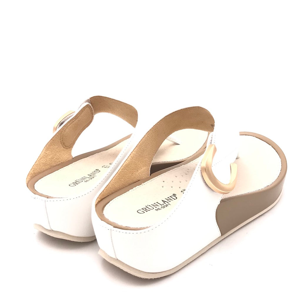 Zulian Calzature Ciabatta Infradito Dira Bianca