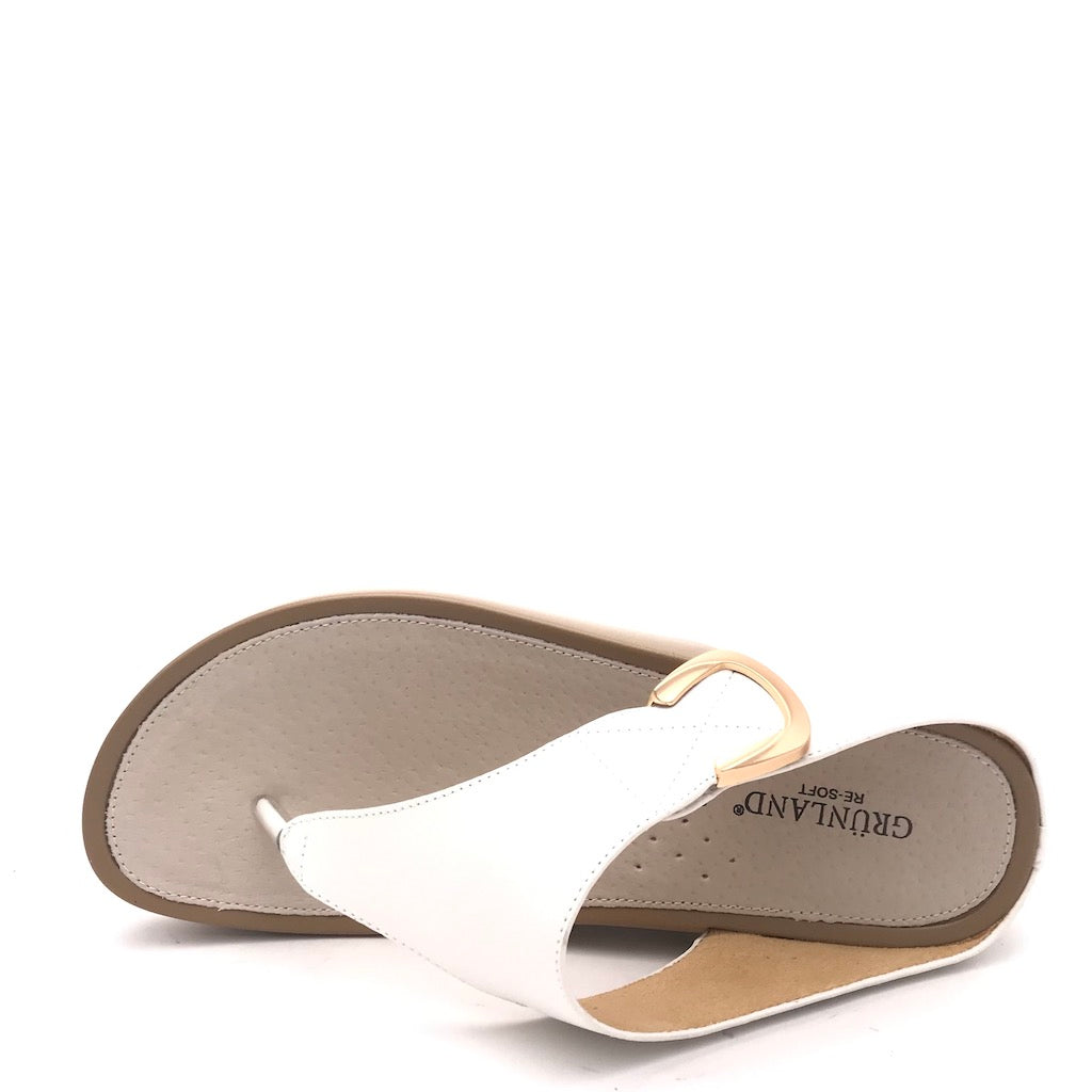 Zulian Calzature Ciabatta Infradito Dira Bianca