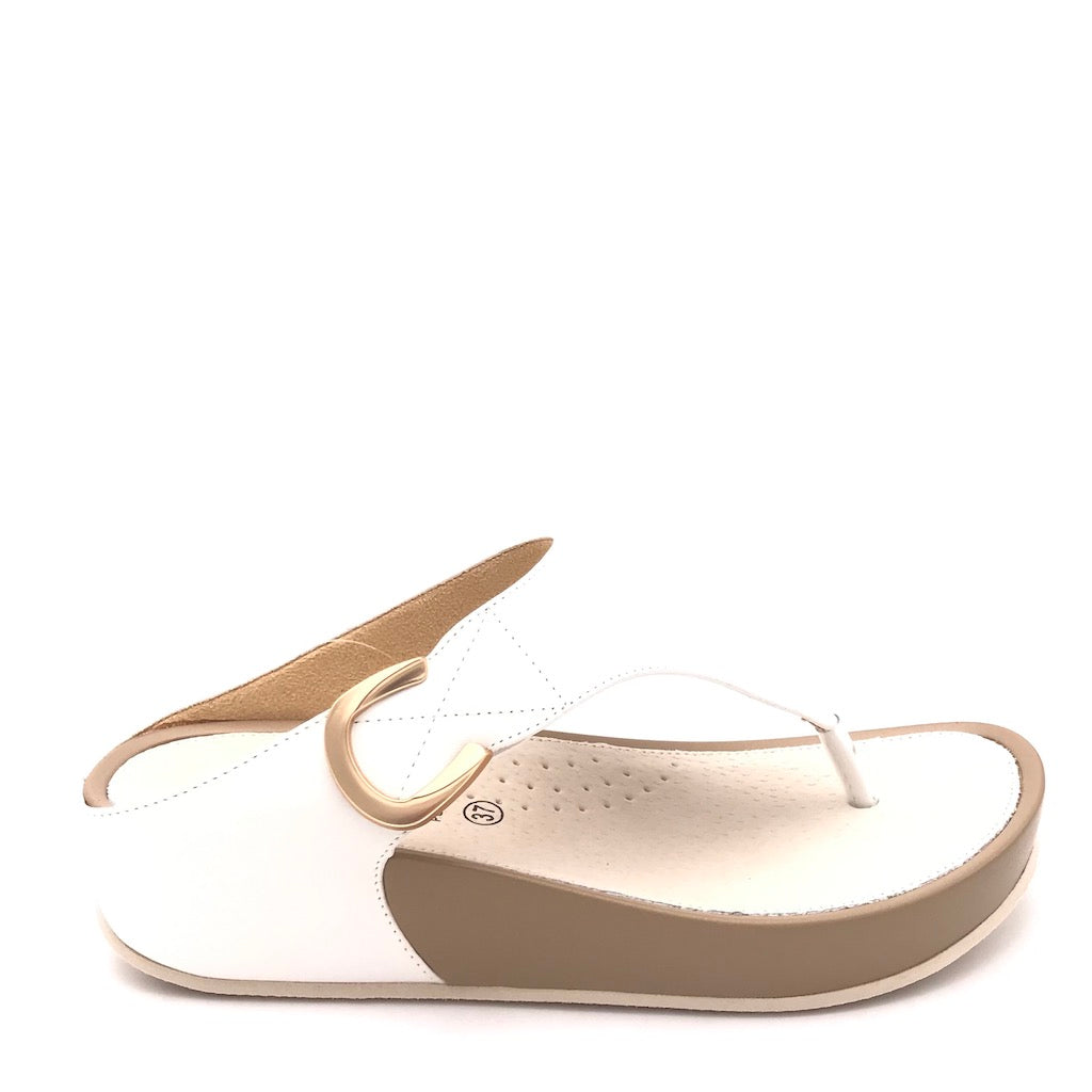 Zulian Calzature Ciabatta infradito Dira bianca