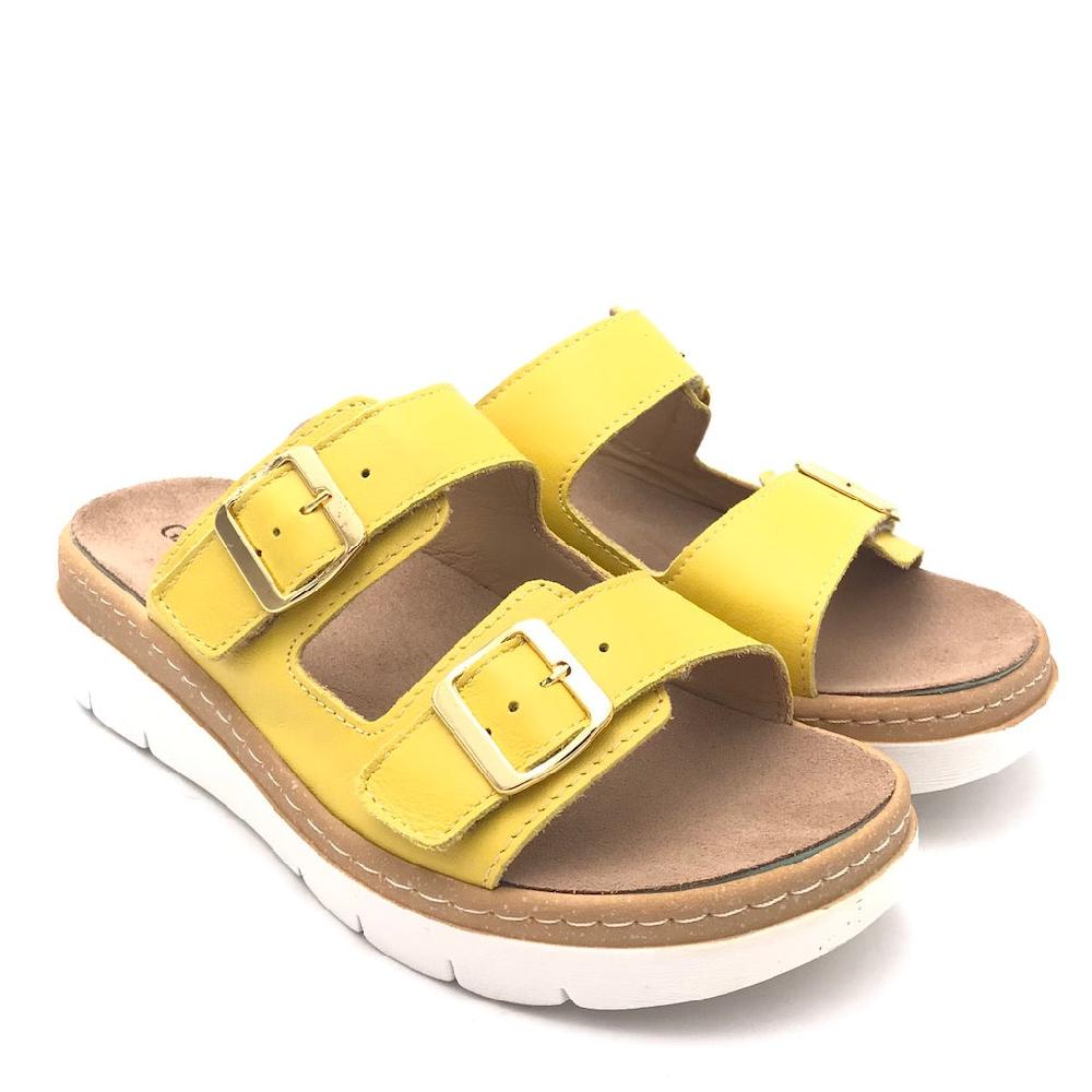 Zulian Calzature Ciabatta Moll Giallo Ocra