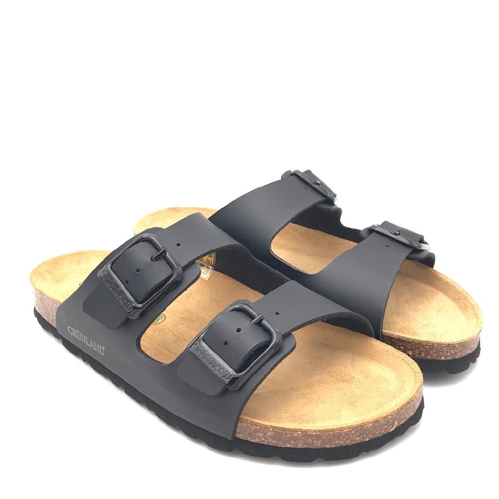 Zulian Calzature Ciabatta Sara Doppia Fibbia Nera