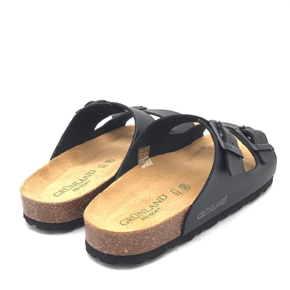 Zulian Calzature Ciabatta Sara Doppia Fibbia Nera