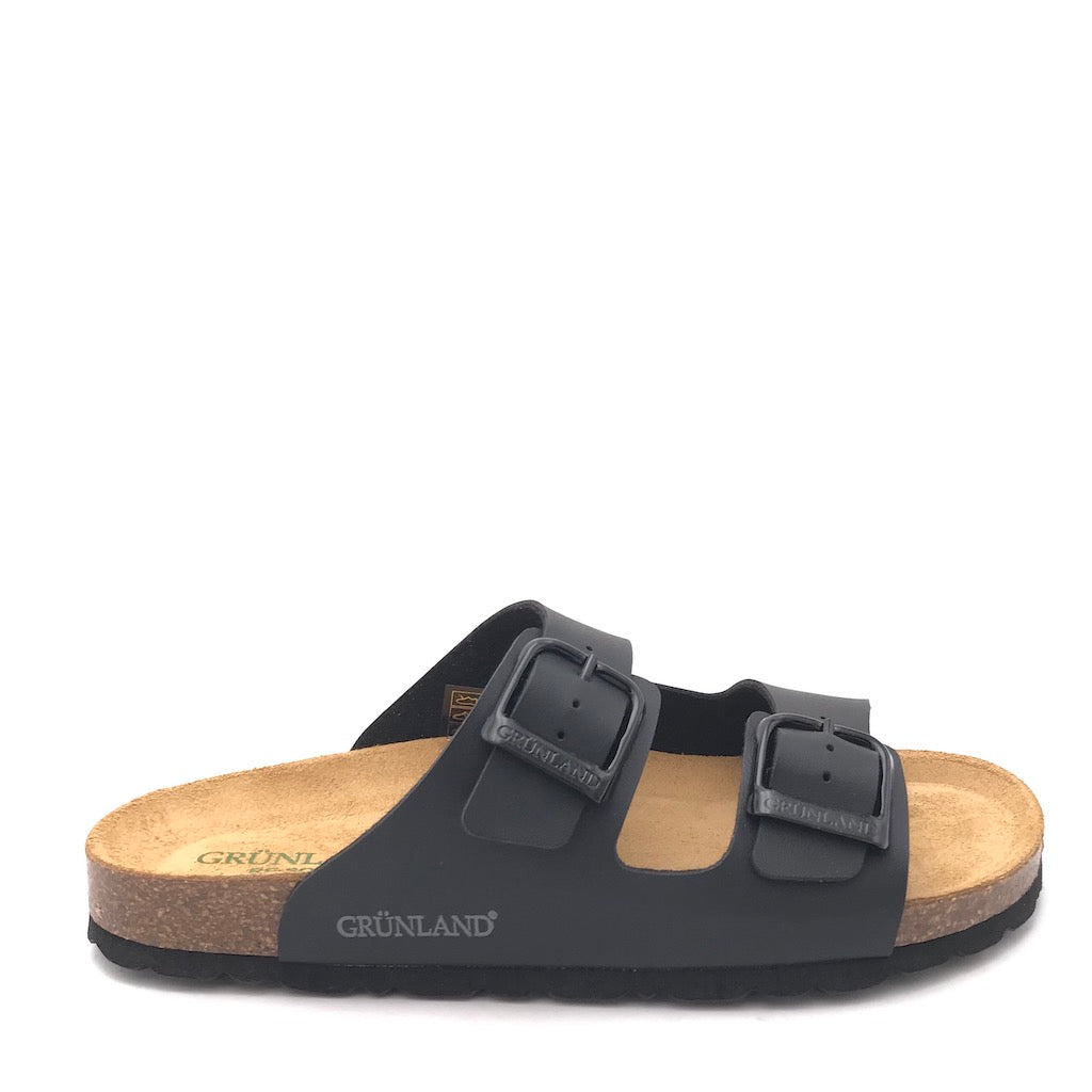 Zulian Calzature Ciabatta Sara doppia fibbia nera