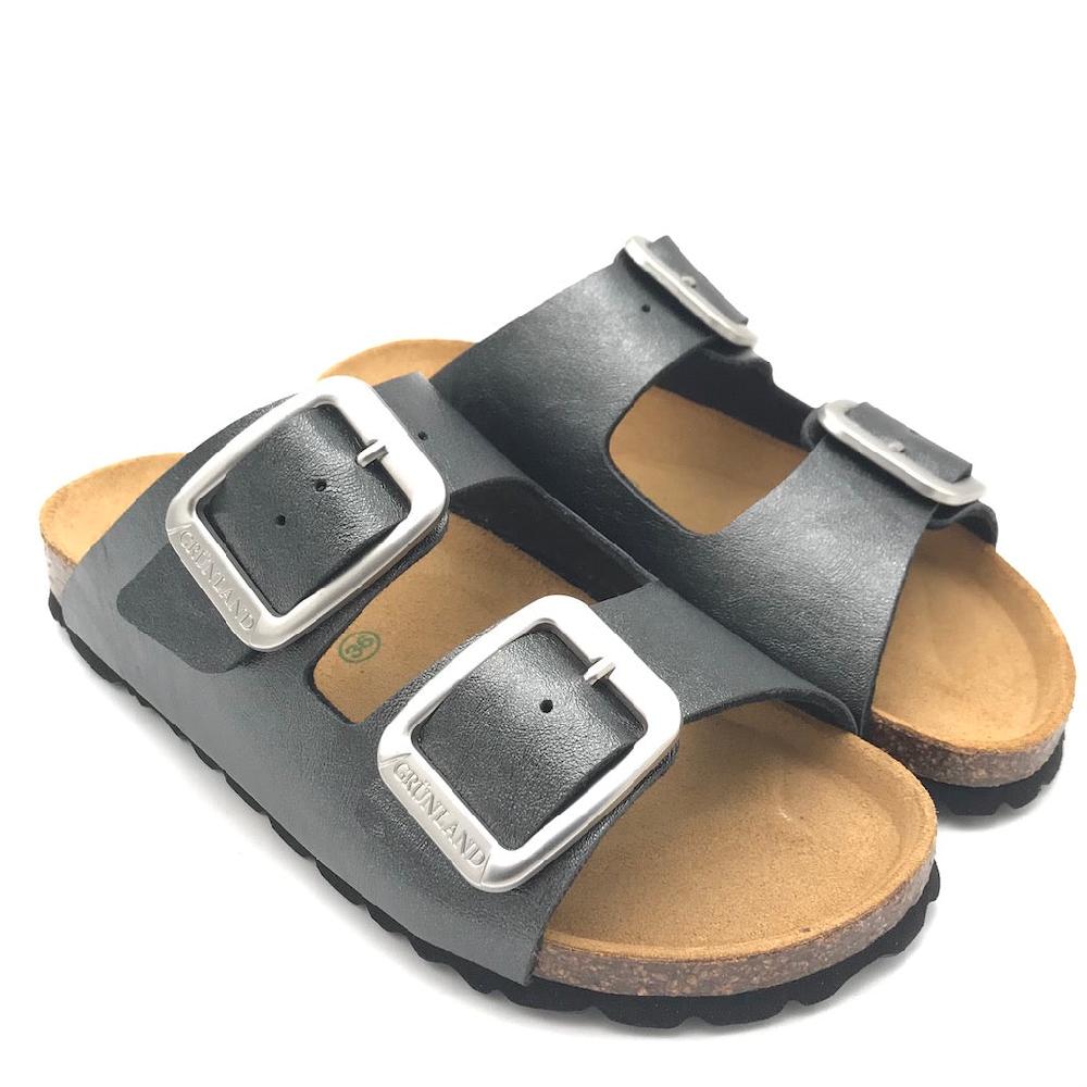 Zulian Calzature Ciabatta Sara Doppia Fibbia Nero