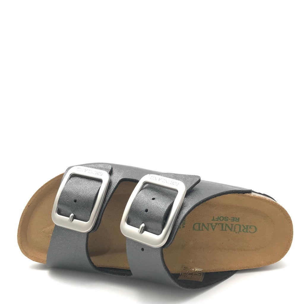 Zulian Calzature Ciabatta Sara Doppia Fibbia Nero