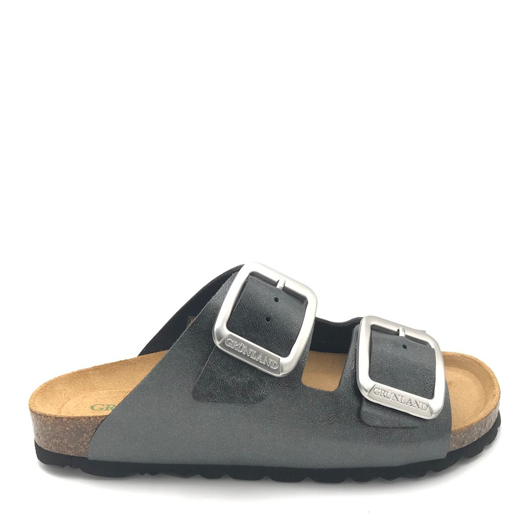 Zulian Calzature Ciabatta Sara doppia fibbia nero